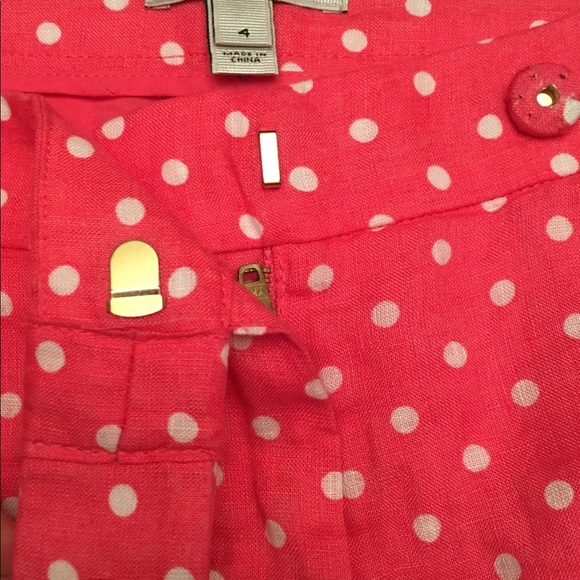 SALE ⭐️ J Crew Pink Polka Dot Shorts Sz 4 - Picture 6 of 6